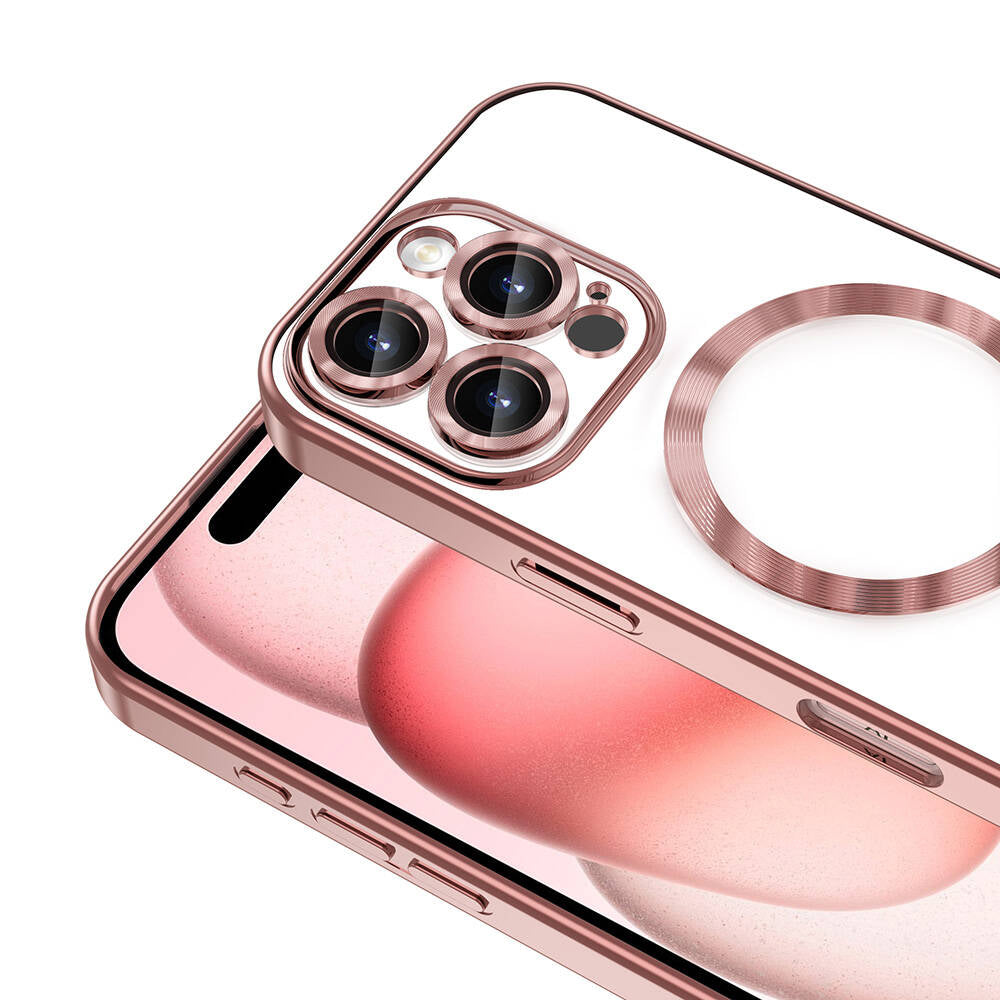 Apple iPhone 16 Pro Max Kılıf Kamera Korumalı Magsafe Wireless Şarj Özellikli Zore Demre Kapak Titanyum