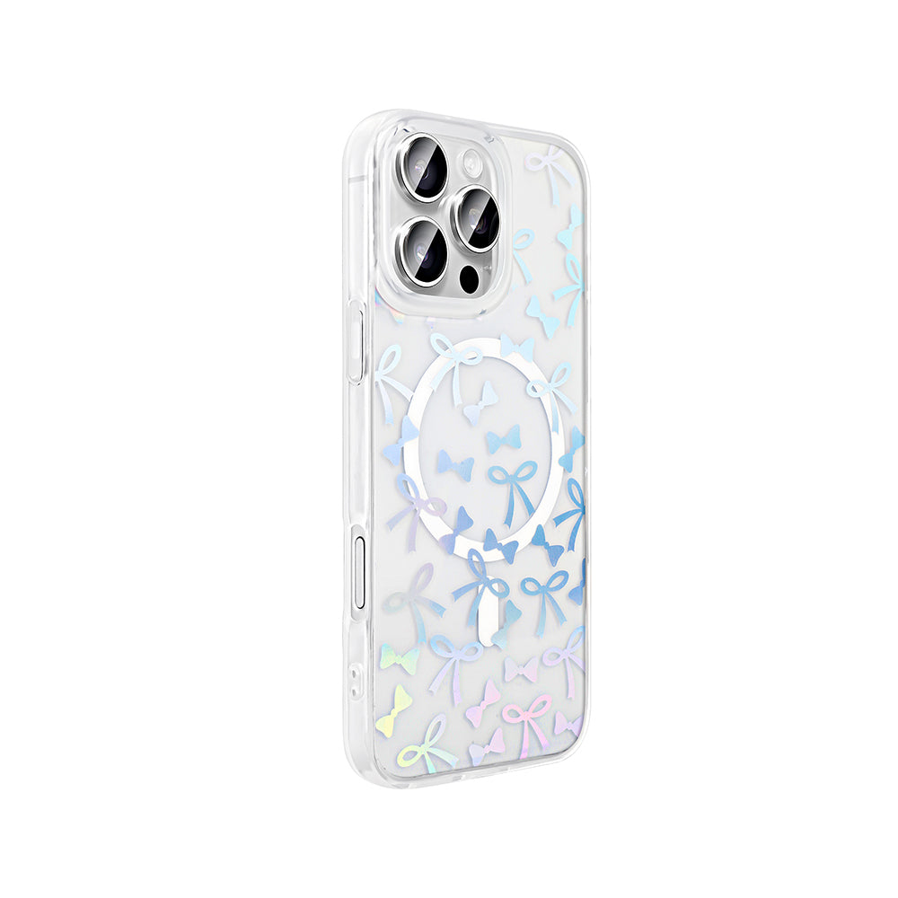 Apple iPhone 16 Pro Max Kılıf M-Safe Şarj Özellikli Şeffaf Zore Folk Sert Kapak Sevimli Köpek