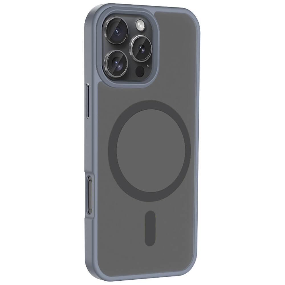 Apple iPhone 16 Pro Max Kılıf Magsafe Şarj Özellikli Mat Arka Yüzey Zore Sio Kapak Lila