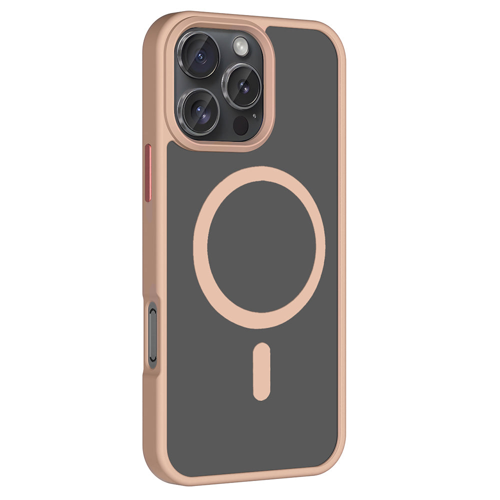 Apple iPhone 16 Pro Max Kılıf Magsafe Şarj Özellikli Mat Arka Yüzey Zore Sio Kapak Koyu Yeşil