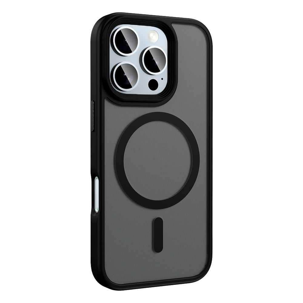 Apple iPhone 16 Pro Max Kılıf Mat Arka Yüzey Wireless Şarj Özellikli Zore Flet Magsafe Kapak Rose Gold