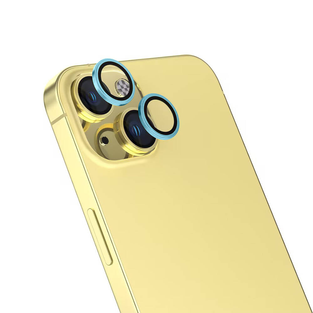 Apple iPhone 16 Zore CL-15 Parmak İzi Bırakmayan Anti-Reflective Kamera Lens Koruyucu Mavi