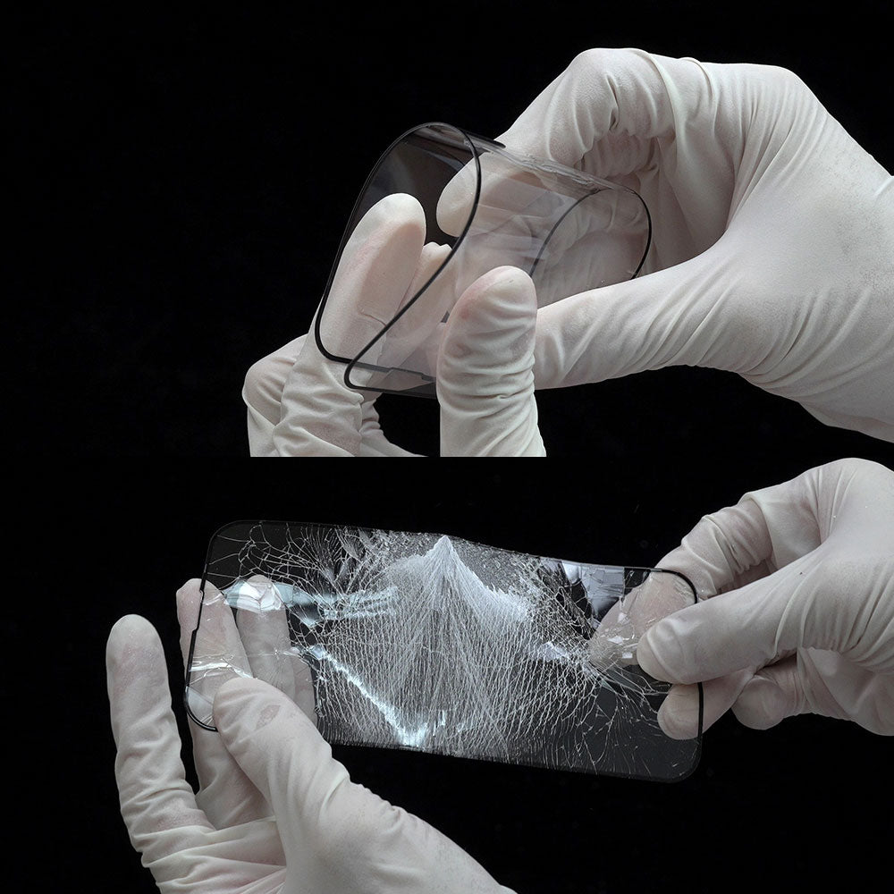 Apple iPhone 16E Zore Hizalama Aparatlı Hadid Glass Cam Ekran Koruyucu Siyah