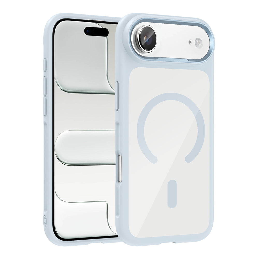 Apple iPhone 17 Air Kılıf M-Safe Şarj Özellikli Metal Kamera Çerçeveli Zore Tiko Kapak