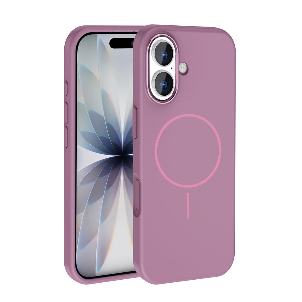 Apple iPhone 17 Kılıf M-Safe Şarj Özellikli Metal Kamera Çerçeveli Zore Edi Silikon Kapak