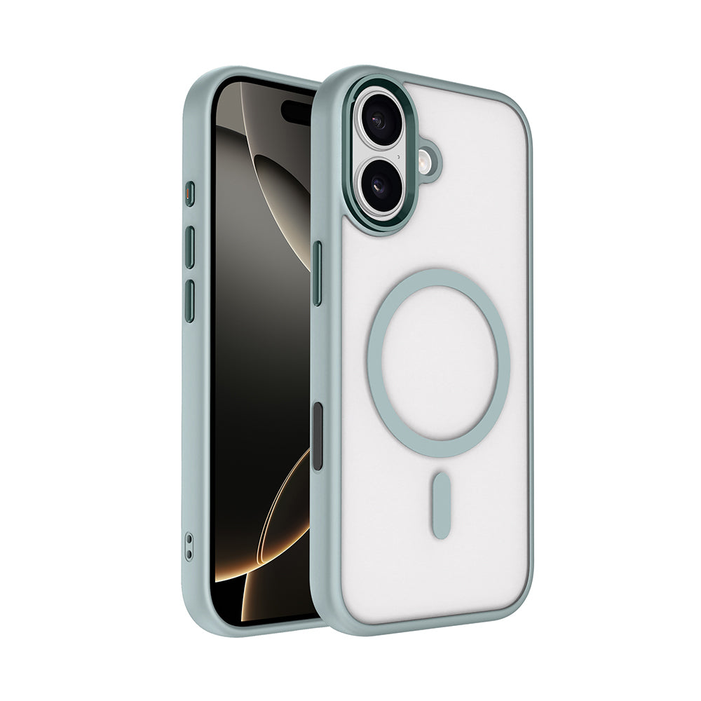 Apple iPhone 17 Kılıf Wireless Şarj Özellikli Zore Krom M-safe Silikon Kapak