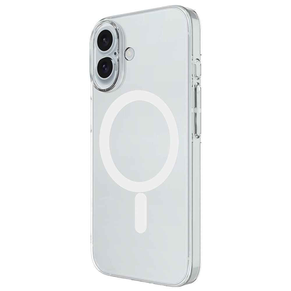 Apple iPhone 17 Kılıf Zore M-safe Şarj Özellikli Şeffaf Kamera Çerçeveli Porto Kapak Şeffaf