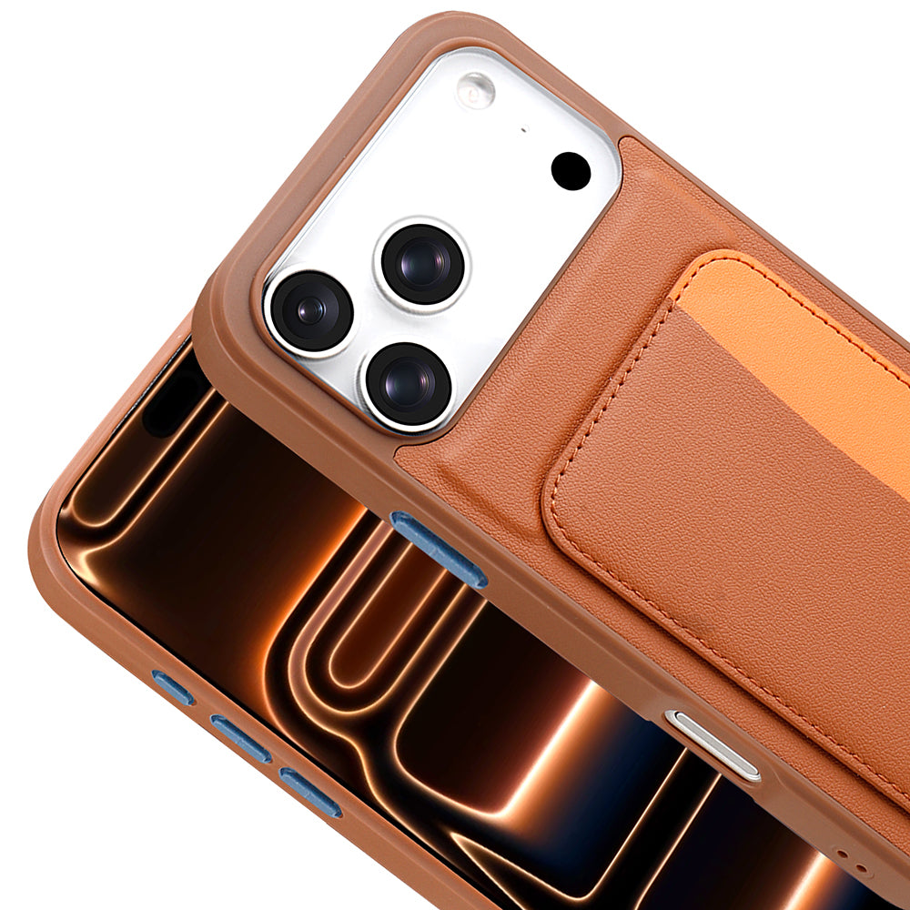 Apple iPhone 17 Pro Max Kılıf Kartlıklı Zore X-Kart Silikon Kapak Siyah