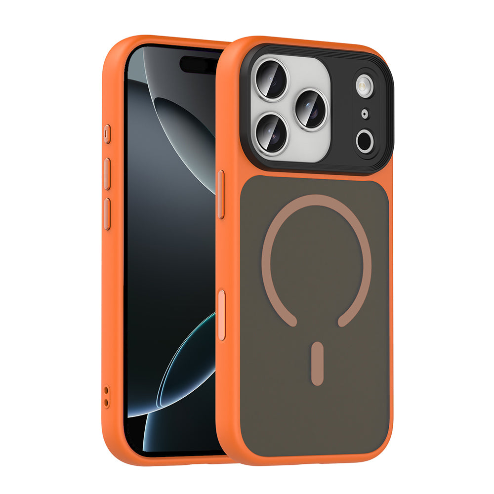 Apple iPhone 17 Pro Max Kılıf Mat Arka Yüzey Wireless Şarj Özellikli Zore Flet M-safe Kapak