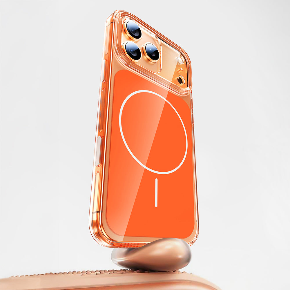 Apple iPhone 17 Pro Max Kılıf Zore M-safe Şarj Özellikli Şeffaf Kamera Kontrol Butonlu Lugano Kapak