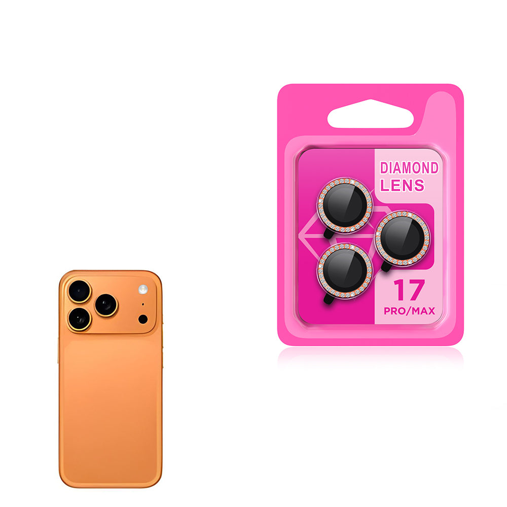 Apple iPhone 17 Pro Zore CL-06 Kamera Lens Koruyucu Turuncu