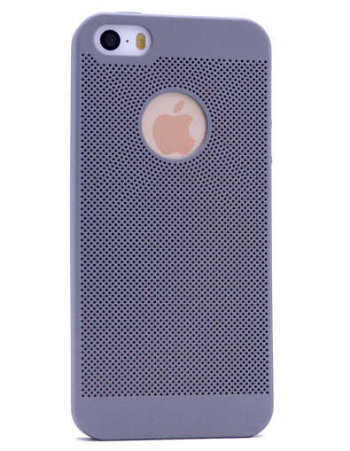 Apple iPhone 5 Kılıf Zore Delikli Rubber Kapak Turuncu