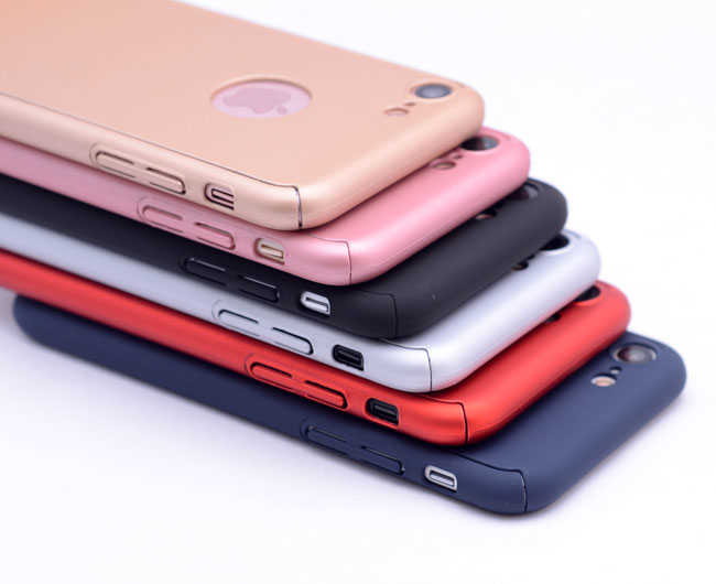 Apple iPhone 5 Kılıf Zore 360 3 Parçalı Rubber Kapak Gold