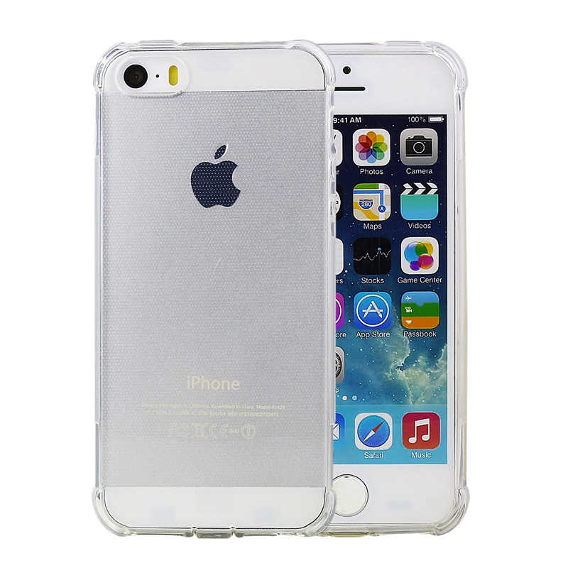 Apple iPhone 5 Kılıf Zore Nitro Anti Shock Silikon Renksiz