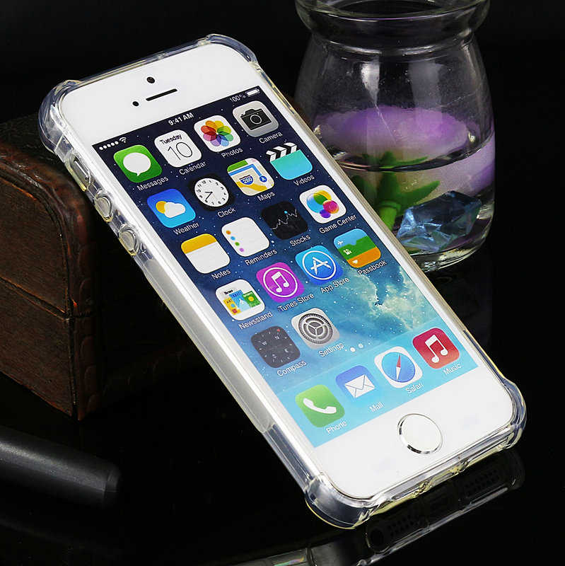 Apple iPhone 5 Kılıf Zore Nitro Anti Shock Silikon Renksiz