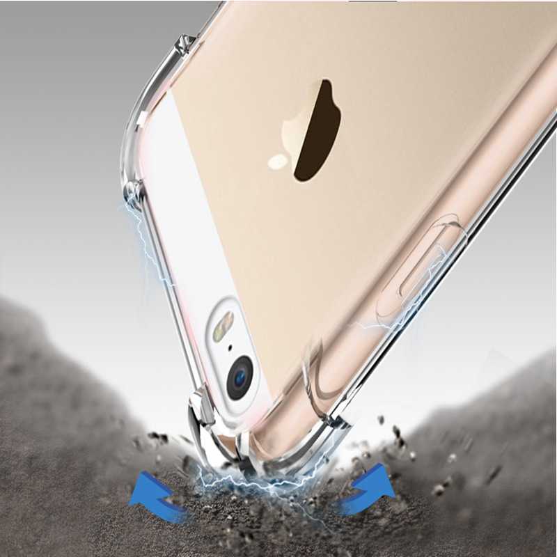 Apple iPhone 5 Kılıf Zore Nitro Anti Shock Silikon Renksiz