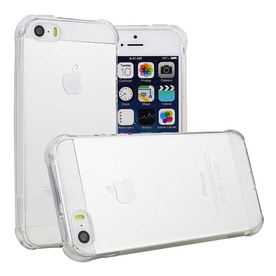 Apple iPhone 5 Kılıf Zore Nitro Anti Shock Silikon Renksiz
