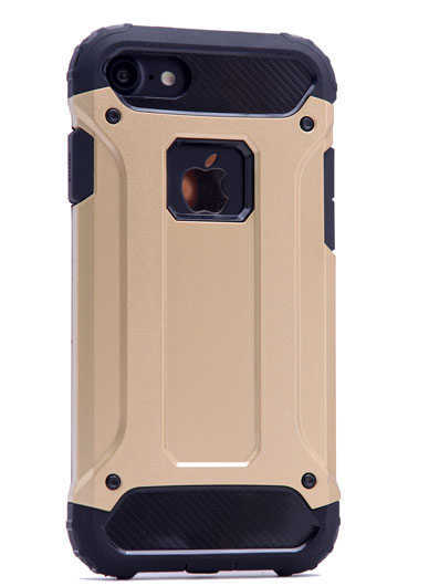 Apple iPhone 5 Kılıf Zore Crash Silikon Kapak Gold