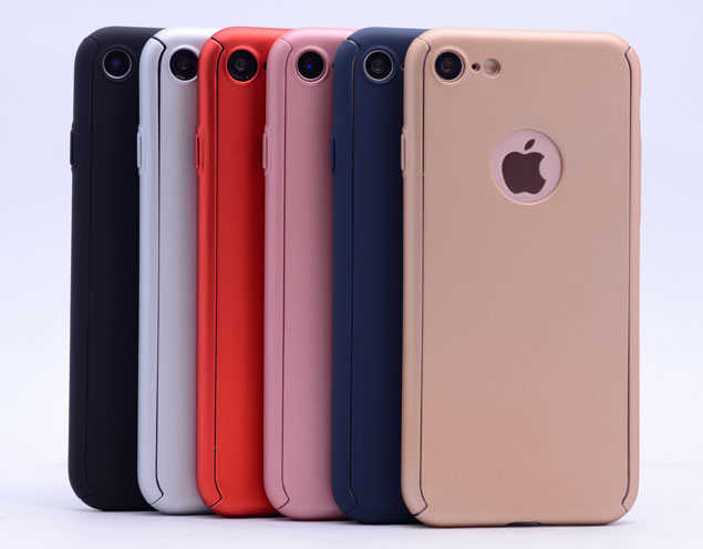 Apple iPhone 6 Kılıf Zore 360 3 Parçalı Rubber Kapak Gold