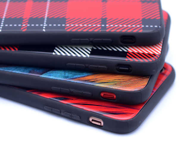 Apple iPhone 6 Kılıf Zore Ebruli Cam Kapak NO4