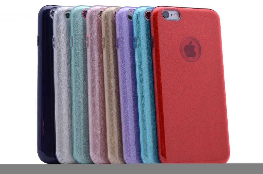 Apple iPhone 6 Kılıf Zore Shining Silikon Siyah