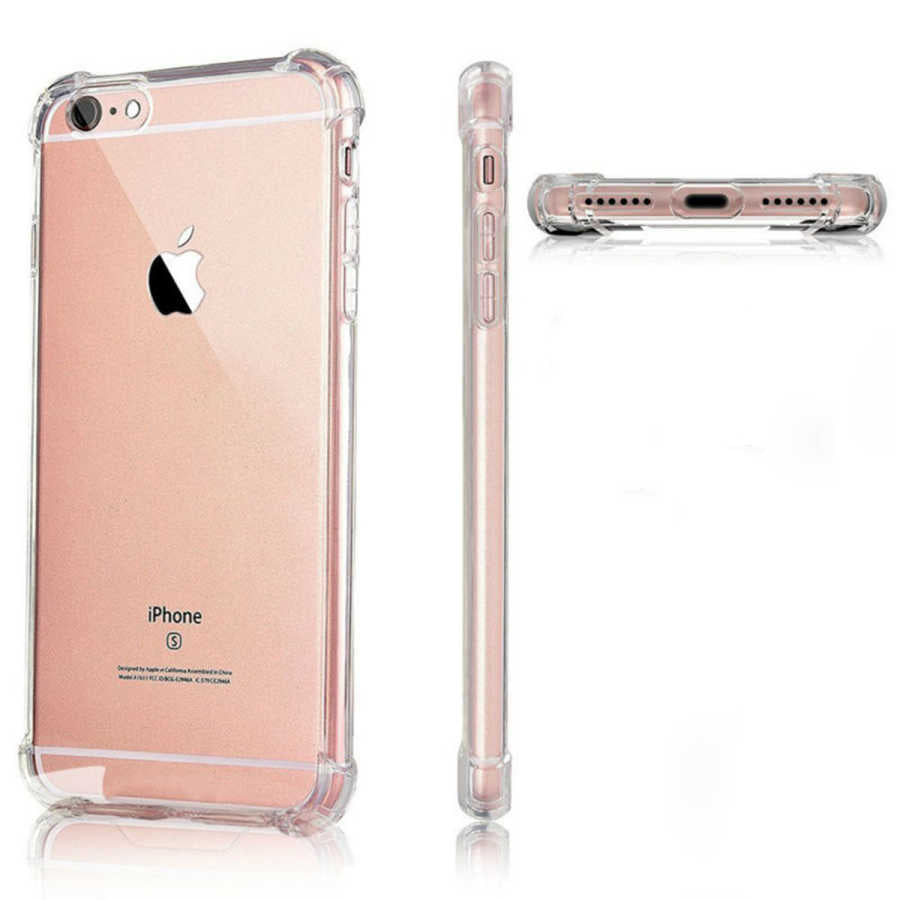 Apple iPhone 6 Plus Kılıf Zore Nitro Anti Shock Silikon Renksiz