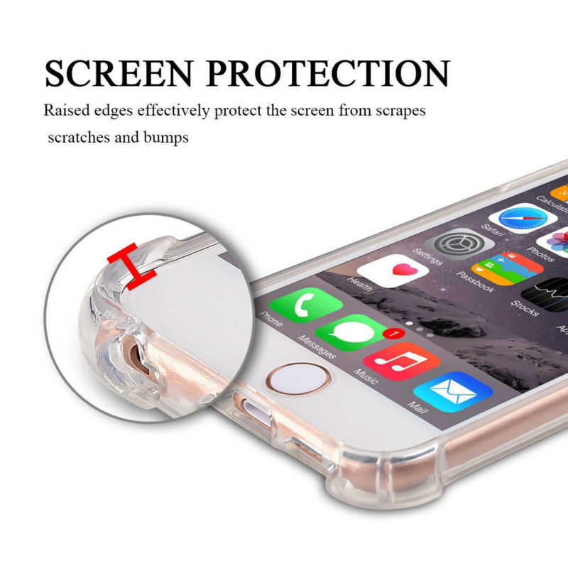 Apple iPhone 6 Plus Kılıf Zore Nitro Anti Shock Silikon Renksiz