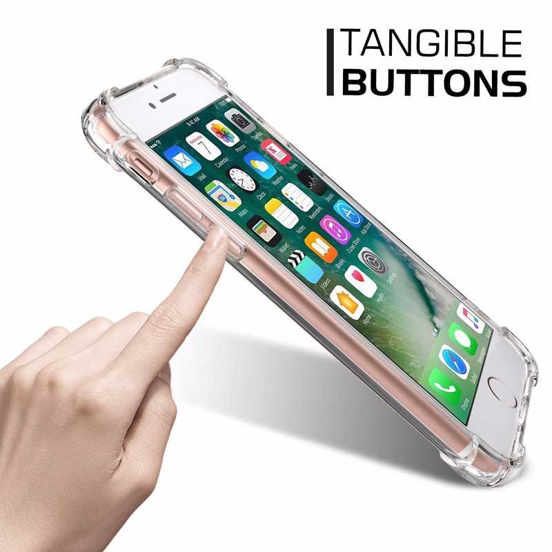 Apple iPhone 6 Plus Kılıf Zore Nitro Anti Shock Silikon Renksiz