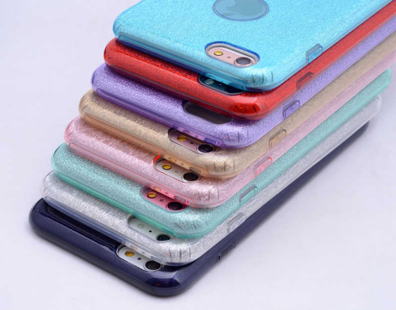 Apple iPhone 6 Plus Kılıf Zore Shining Silikon Gümüş