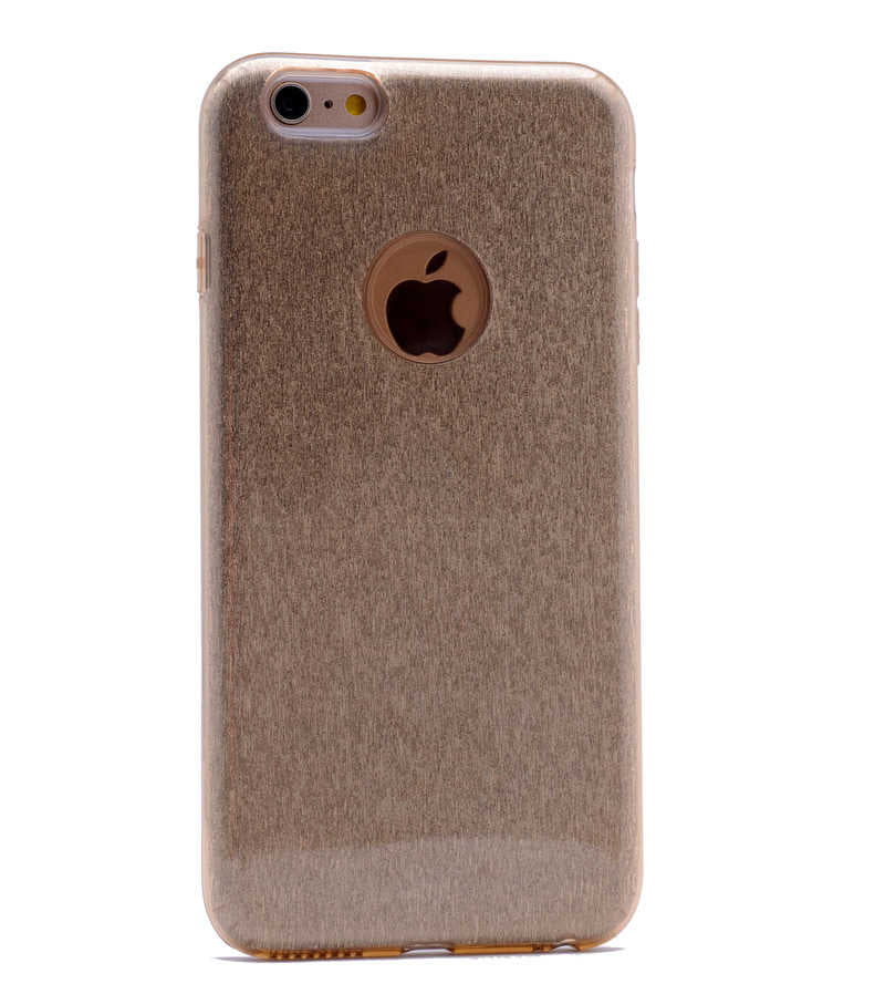 Apple iPhone 6 Plus Kılıf Zore Shining Silikon Gold