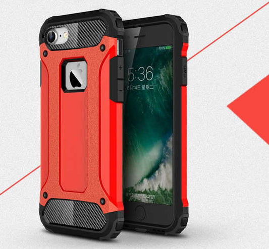 Apple iPhone 7 Kılıf Zore Crash Silikon Kapak Kırmızı