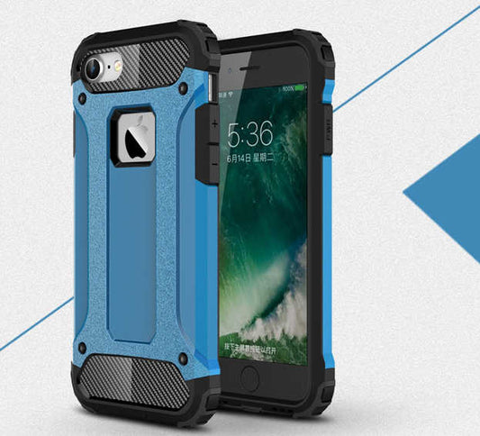 Apple iPhone 7 Kılıf Zore Crash Silikon Kapak Mavi