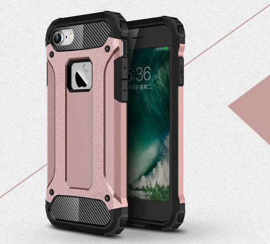 Apple iPhone 7 Kılıf Zore Crash Silikon Kapak Rose Gold