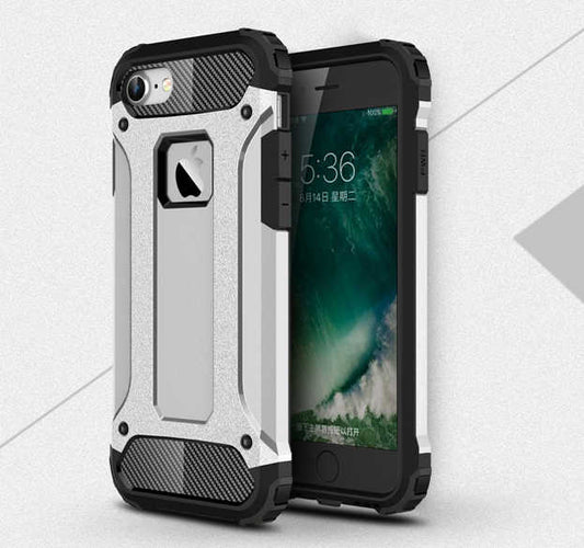 Apple iPhone 7 Kılıf Zore Crash Silikon Kapak Gri