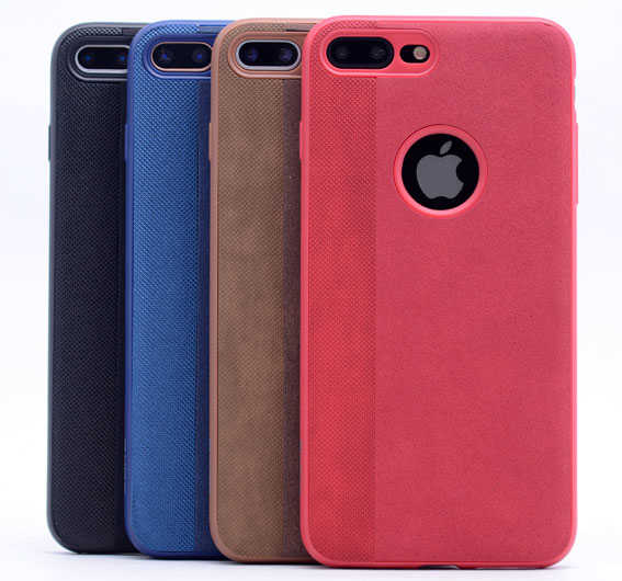 Apple iPhone 7 Plus Kılıf Zore City Silikon Kırmızı