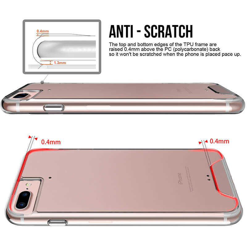 Apple iPhone 7 Plus Kılıf Zore Gard Silikon Renksiz