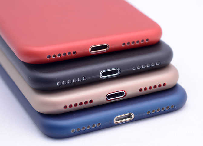 Apple iPhone 8 Kılıf Zore 1.Kalite PP Silikon Kırmızı