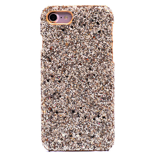 Apple iPhone 8 Kılıf Zore Caselogy Simli Kapak Gold