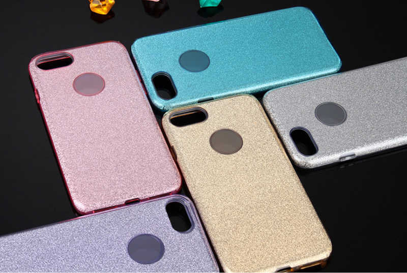 Apple iPhone 8 Kılıf Zore Shining Silikon Gümüş