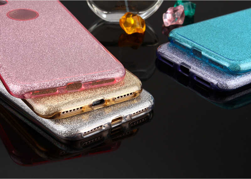 Apple iPhone 8 Kılıf Zore Shining Silikon Gümüş