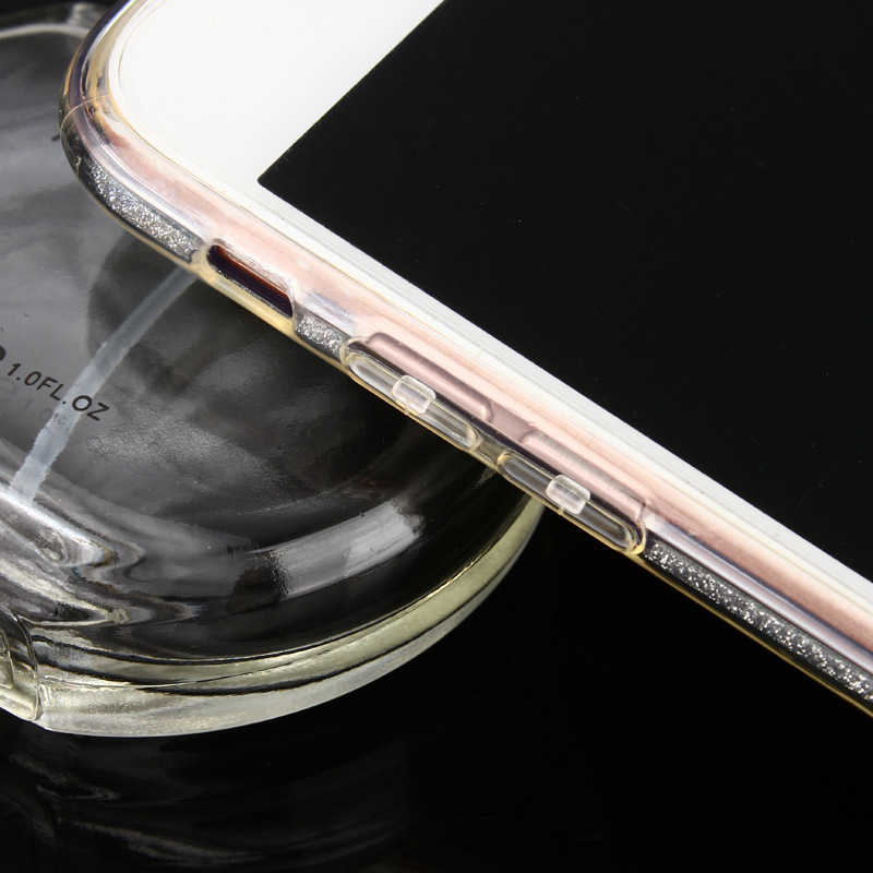 Apple iPhone 8 Kılıf Zore Shining Silikon Gümüş