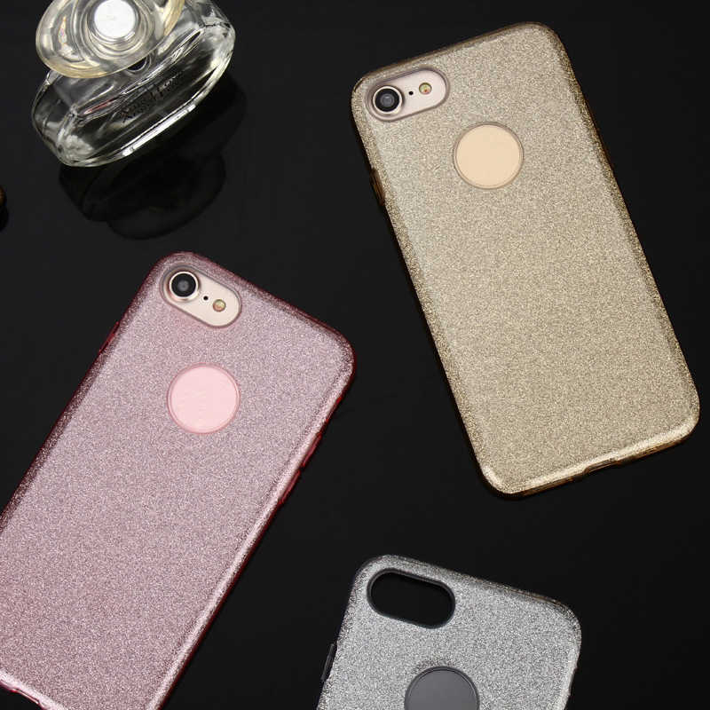 Apple iPhone 8 Kılıf Zore Shining Silikon Mor