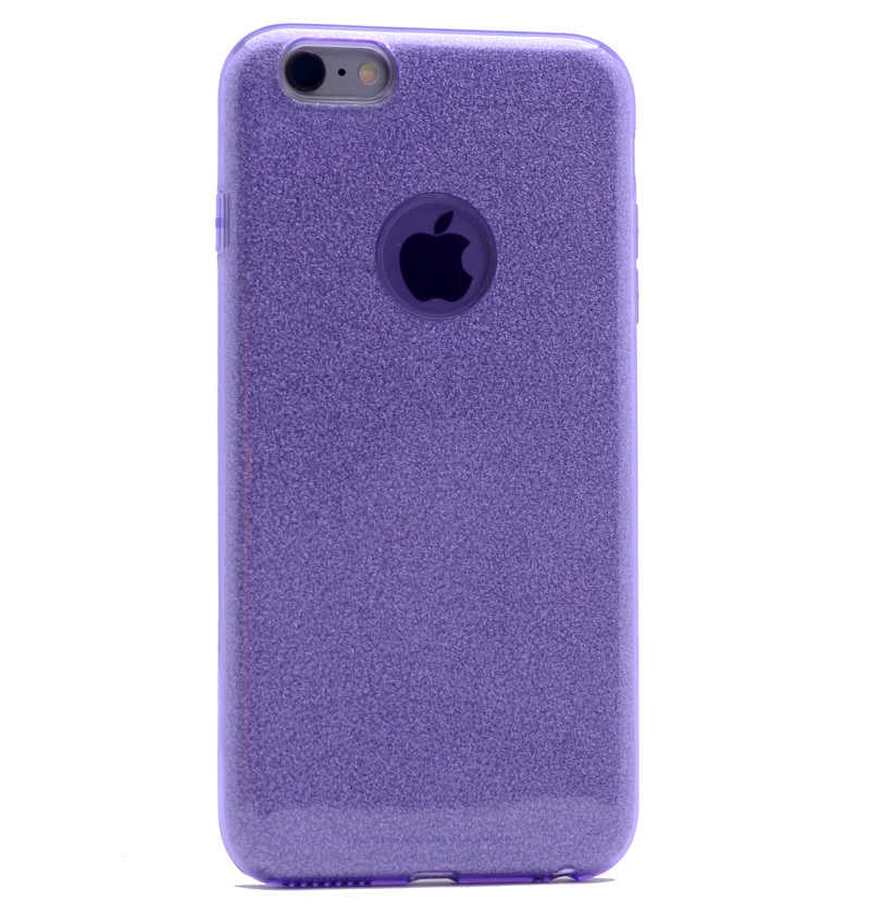 Apple iPhone 8 Kılıf Zore Shining Silikon Mor