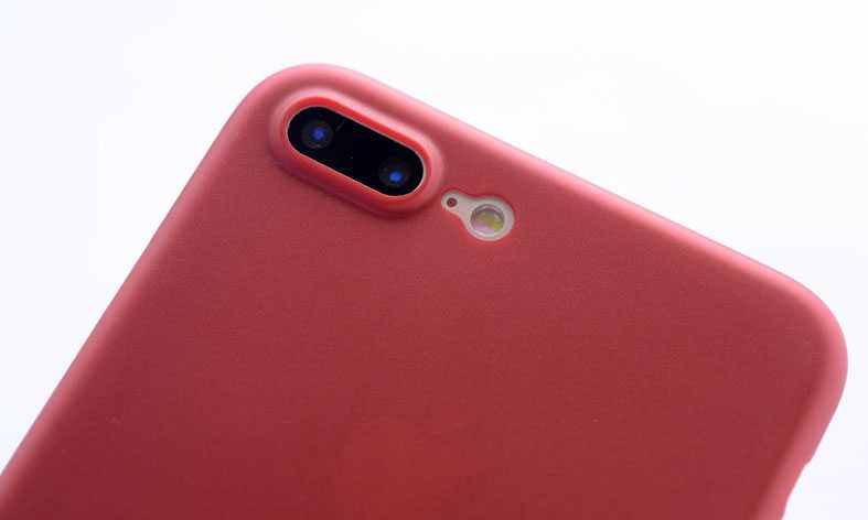 Apple iPhone 8 Plus Kılıf Zore 1.Kalite PP Silikon Kırmızı