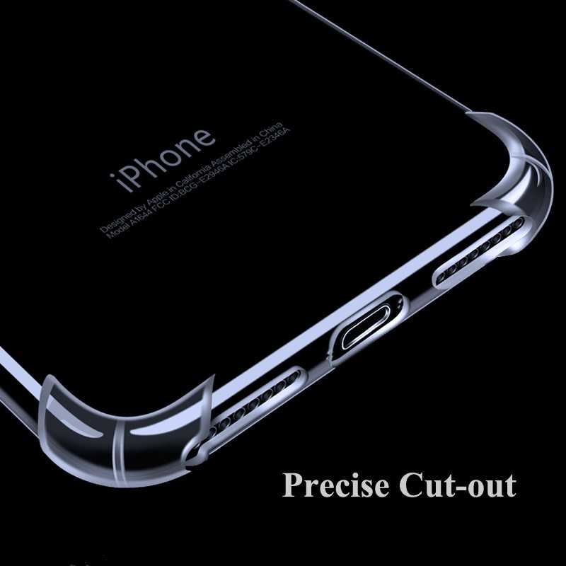 Apple iPhone 8 Plus Kılıf Zore Nitro Anti Shock Silikon Renksiz