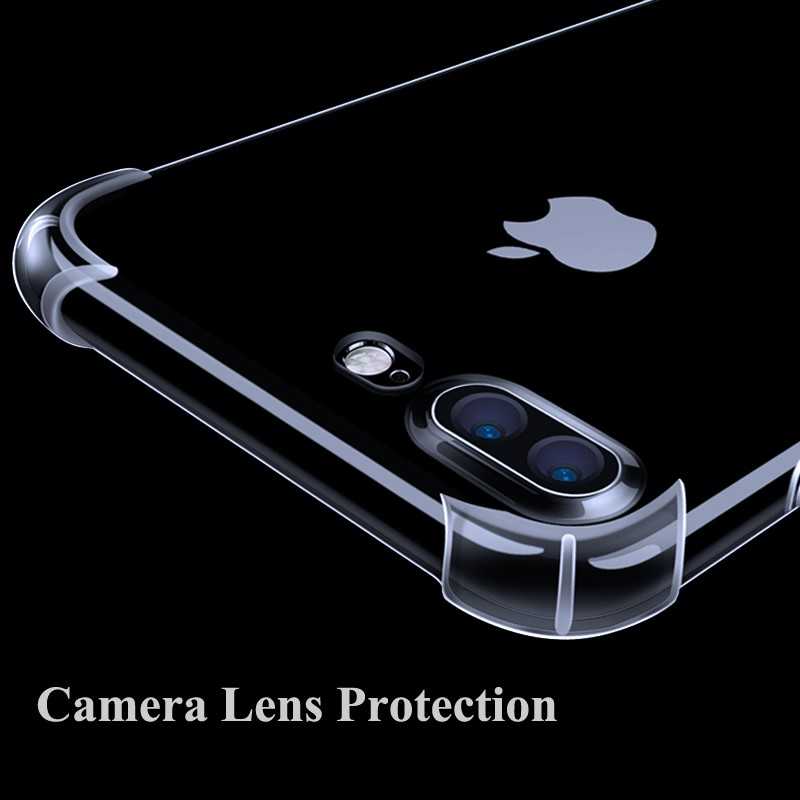 Apple iPhone 8 Plus Kılıf Zore Nitro Anti Shock Silikon Renksiz