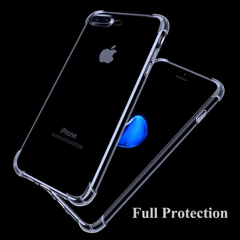 Apple iPhone 8 Plus Kılıf Zore Nitro Anti Shock Silikon Renksiz