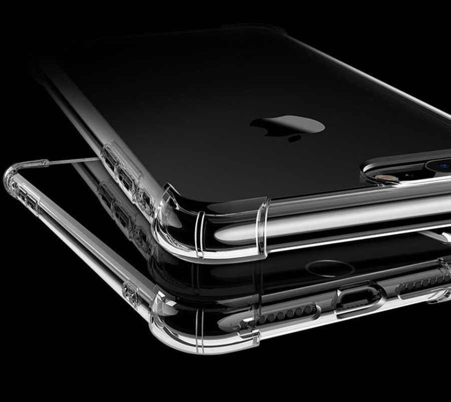 Apple iPhone 8 Plus Kılıf Zore Nitro Anti Shock Silikon Renksiz