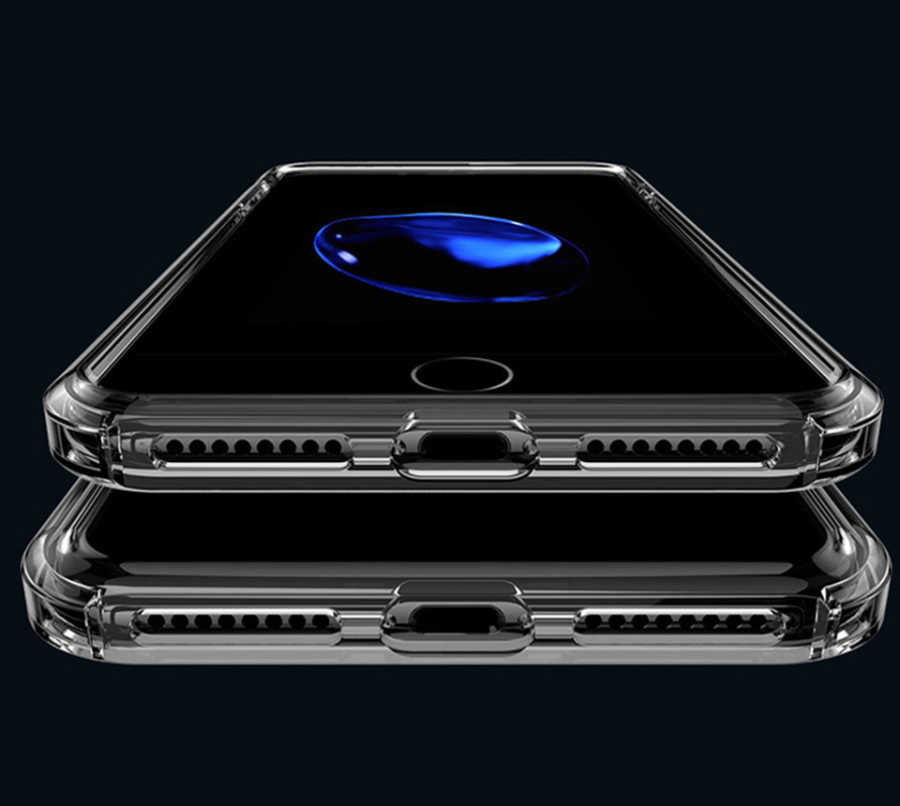 Apple iPhone 8 Plus Kılıf Zore Nitro Anti Shock Silikon Renksiz