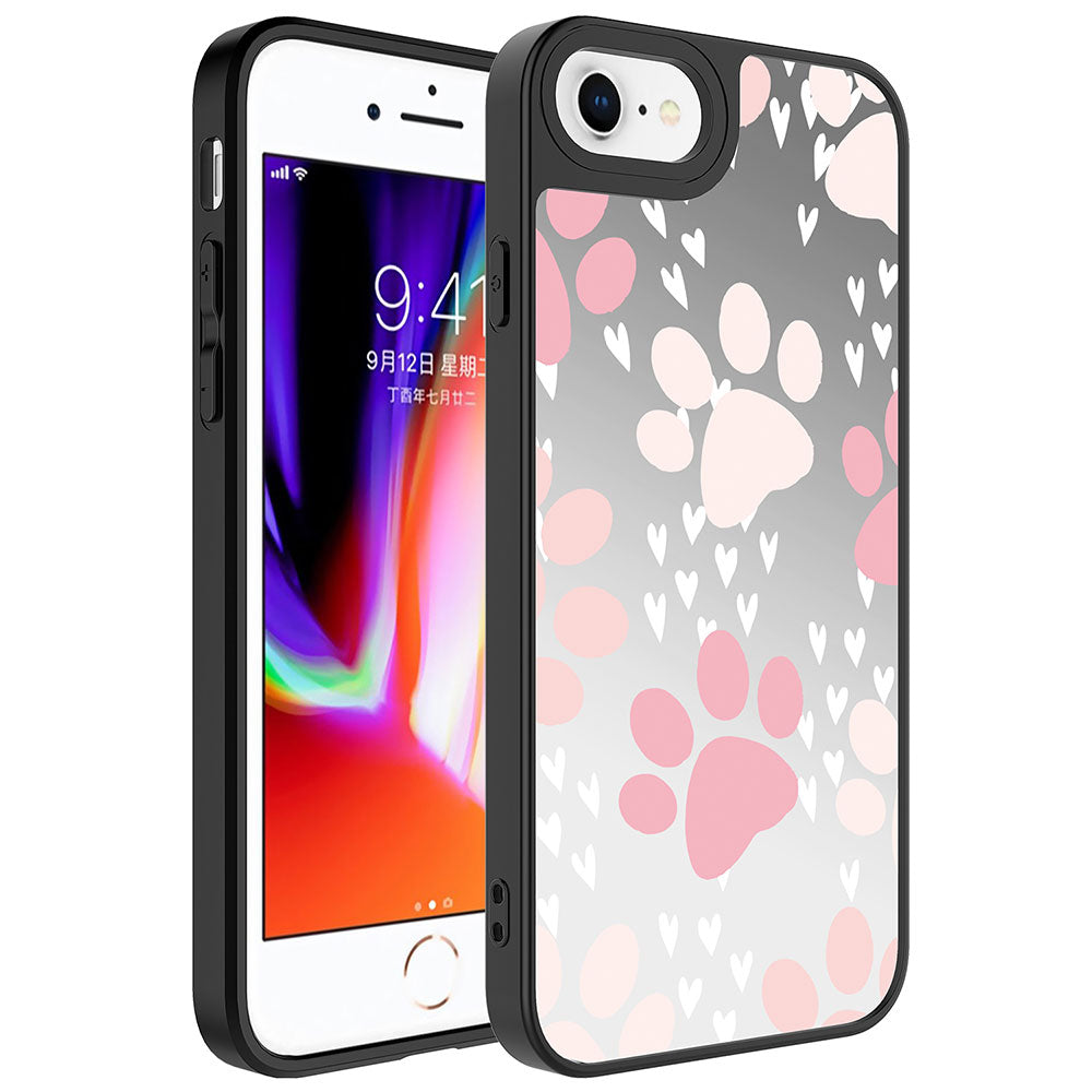Apple iPhone 8 Plus Kılıf Aynalı Desenli Kamera Korumalı Parlak Zore Mirror Kapak Pati